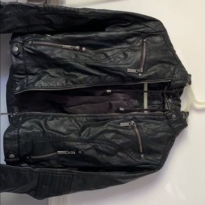 faux leather jacket